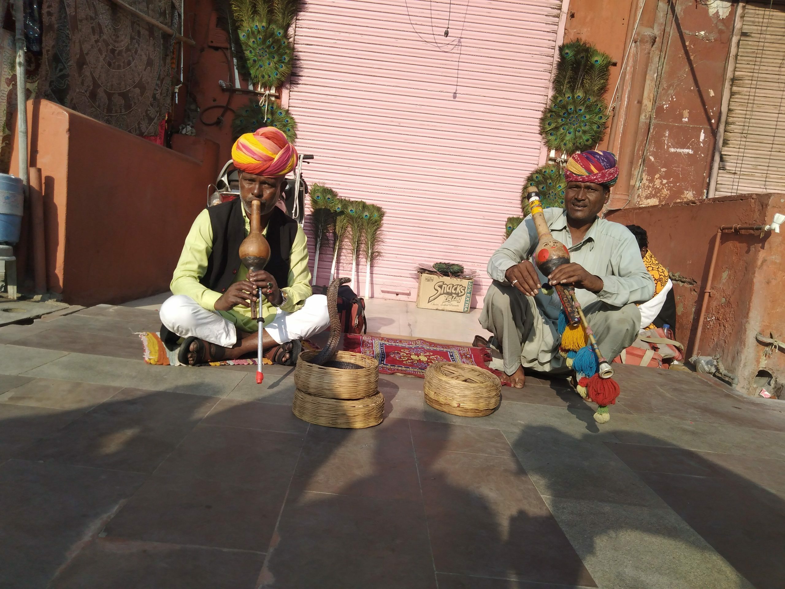 Snake show at hawa mahal