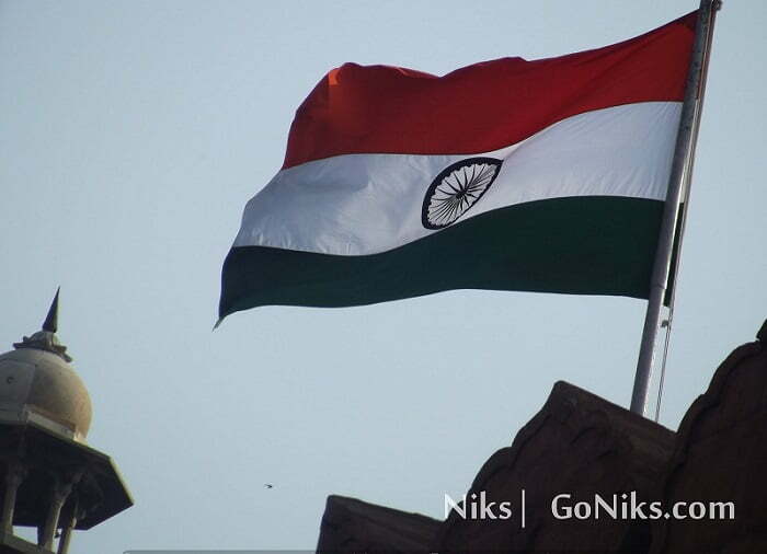 Indian Flag At Red Fort