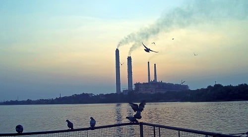 Kota barrage with lake view